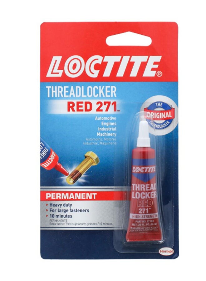 Loctite Rusting and Corrosion Resists Thread Locker Red 271 6 ml 209741 - Image 1